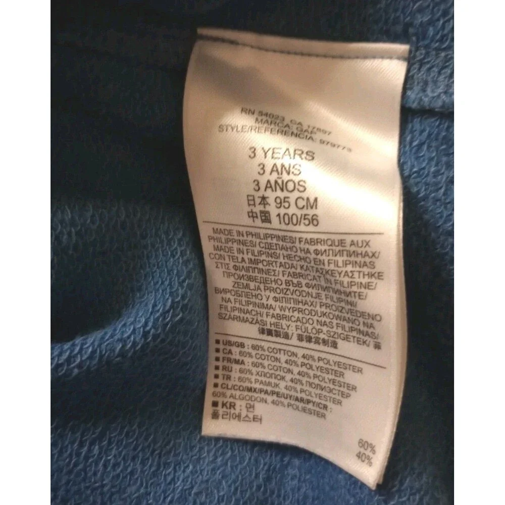 Baby GAP Junk Food Superman Fan Club Crewneck Sweater sz 3 Toddler Boy Blue/Red